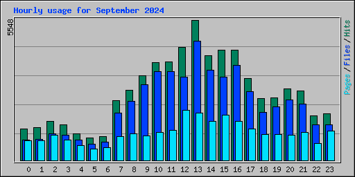 Hourly usage for September 2024